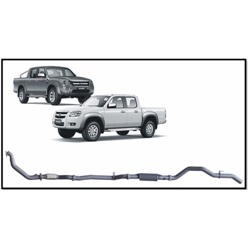 REDBACK 4X4 3" 409 STAINLESS STEEL TURBO BACK CAT/RESONATOR EXHAUST SYSTEM FITS MAZDA BT-50 UN 3.0L 11/06-8/11